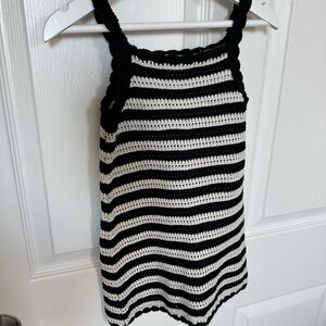 Zara Monochrome Striped Knit Top